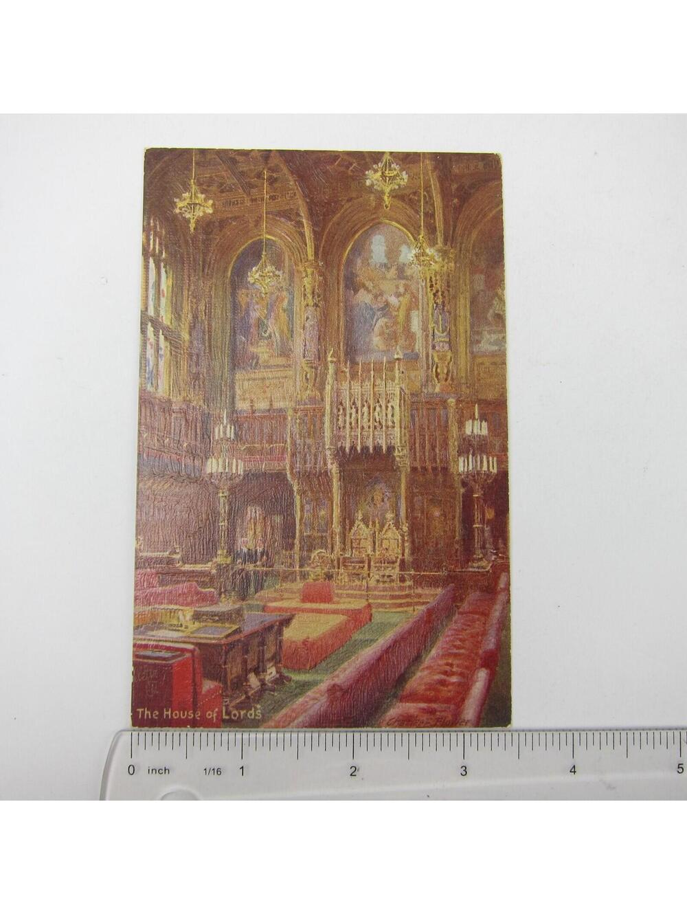 Postcard London England The House of Lords Interior Tuck & Sons Oilette Antique - Picture 5 of 12